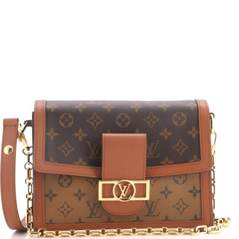 Louis Vuitton Dauphine Shoulder Bag Reverse Monogram Canvas MM