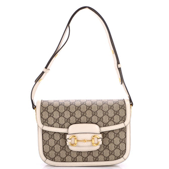 Gucci Horsebit 1955 Shoulder Bag GG Coated Canvas with Leather Small