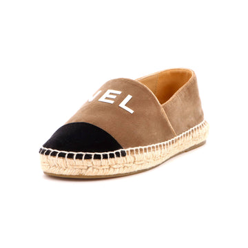 Chanel Women's CHA-NEL Logo Cap Toe Espadrilles Velvet