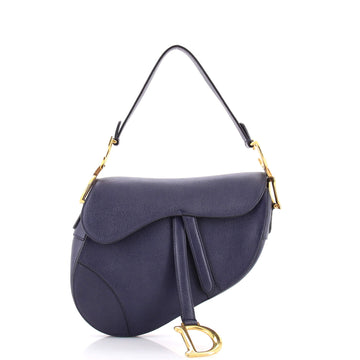 Christian Dior Saddle Handbag Leather Medium
