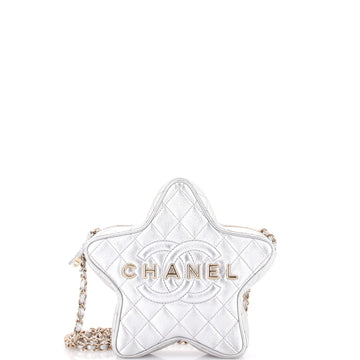 Chanel CC Walk of Fame Star Bag Quilted Metallic Lambskin