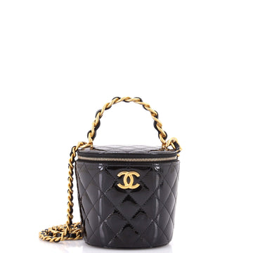 Chanel Afternoon Tea Vanity Bucket Bag Quilted Patent