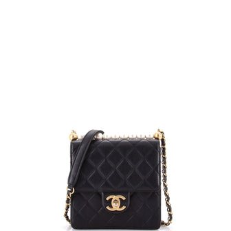 Chanel Chic Pearls Flap Bag Quilted Lambskin Mini