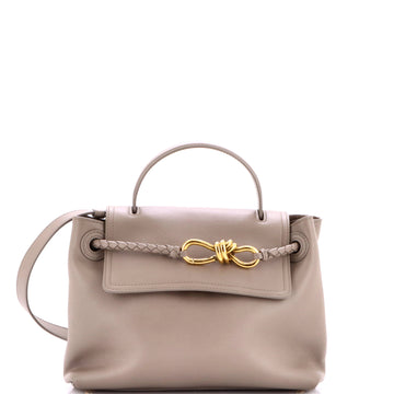 Bottega Veneta Ciao Ciao Top Handle Bag Leather with Intrecciato Detail Small
