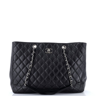 Chanel Classic CC Shopping Tote Quilted Calfskin Large
