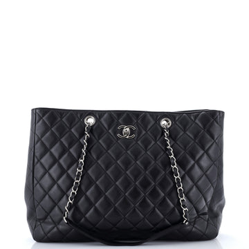 Chanel Classic CC Shopping Tote Quilted Calfskin Large