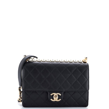 Chanel Chic Pearls Flap Bag Quilted Lambskin Small
