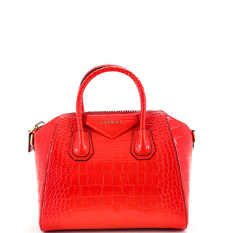 Givenchy Antigona Bag Crocodile Embossed Leather Small