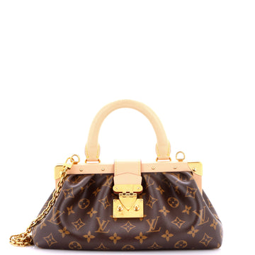 Louis Vuitton Monogram Top Handle Frame Clutch Monogram Canvas