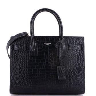 Saint Laurent Sac de Jour NM Bag Crocodile Embossed Leather Baby