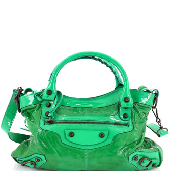 Balenciaga First Classic Studs Bag Coated Canvas
