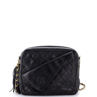 Chanel Vintage Front Pocket Camera Bag Quilted Lambskin Small