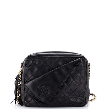 Chanel Vintage Front Pocket Camera Bag Quilted Lambskin Small