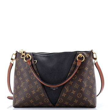 Louis Vuitton V Tote Monogram Canvas and Leather MM
