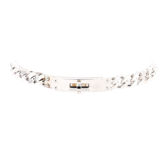 Hermes Kelly Gourmette Bracelet Sterling Silver Very Small