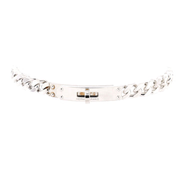 Hermes Kelly Gourmette Bracelet Sterling Silver Very Small