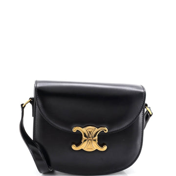 Celine Triomphe Besace Clea Flap Bag Leather