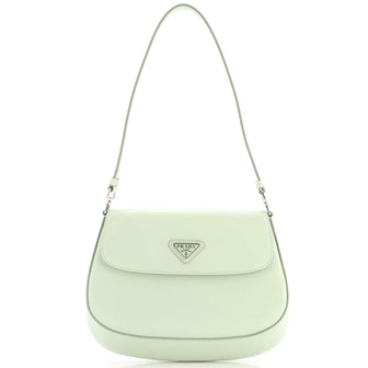 Prada Cleo Flap Shoulder Bag Spazzolato Leather Small
