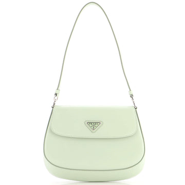 Prada Cleo Flap Shoulder Bag Spazzolato Leather Small