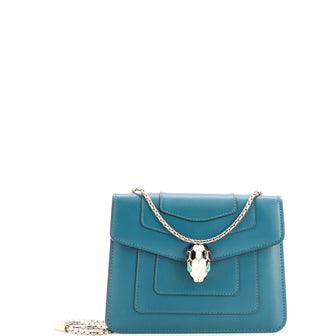 Bvlgari Serpenti Forever Square Shoulder Bag Leather Small