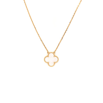 Van Cleef & Arpels Vintage Alhambra Pendant Necklace 18K Yellow Gold and Mother of Pearl