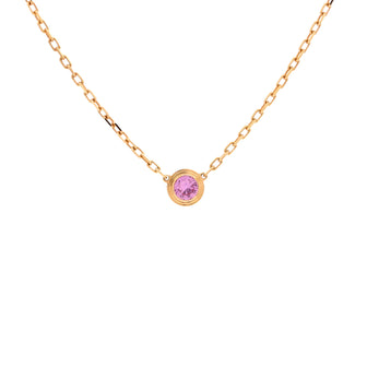 Cartier Cartier D'Amour Pendant Necklace 18K Rose Gold with Pink Sapphire Small