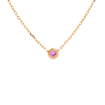 Cartier Cartier D'Amour Pendant Necklace 18K Rose Gold with Pink Sapphire Small