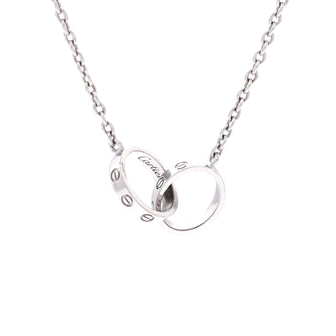 Cartier Love Interlocking Necklace 18K White Gold