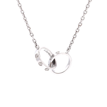 Cartier Love Interlocking Necklace 18K White Gold