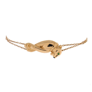 Cartier Panthere de Cartier Double Chain Bracelet 18K Yellow Gold with Tsavorite and Onyx