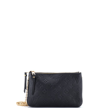 Louis Vuitton Double Zip Pochette Monogram Empreinte Leather