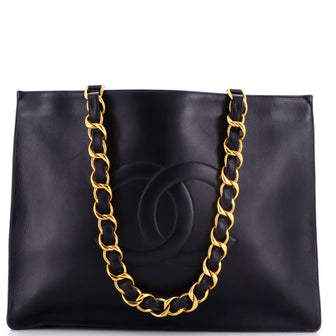 Chanel Vintage CC Chain Tote Lambskin XL