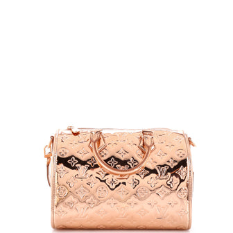 Louis Vuitton Speedy Handbag Monogram Miroir PVC 25