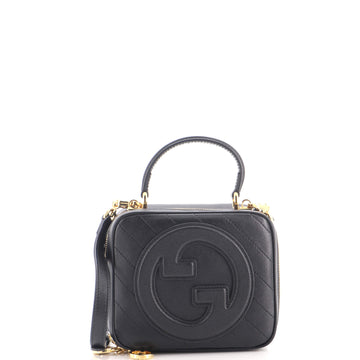 Gucci Blondie NM Top Handle Shoulder Bag Diagonal Quilted Leather
