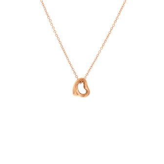 Tiffany & Co. Elsa Peretti Open Heart Pendant Necklace 18K Rose Gold 7mm