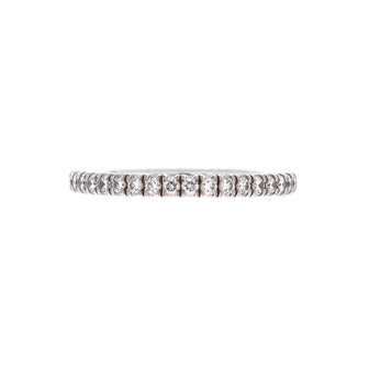 Cartier Etincelle de Cartier Eternity Wedding Band Ring 18K White Gold and Diamonds 2mm