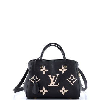Louis Vuitton Montaigne Handbag Bicolor Monogram Empreinte Giant BB