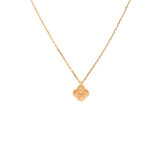 Van Cleef & Arpels Sweet Alhambra Pendant Necklace 18K Rose Gold