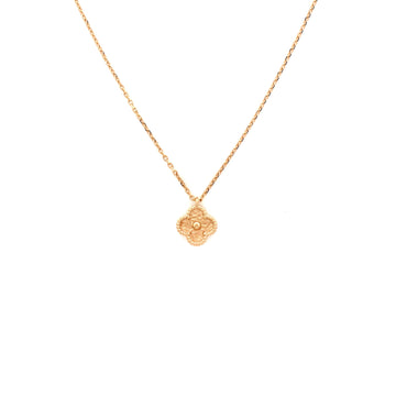 Van Cleef & Arpels Sweet Alhambra Pendant Necklace 18K Rose Gold