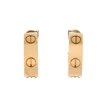 Cartier LOVE French Clip Hoop Earrings 18K Yellow Gold 5.5