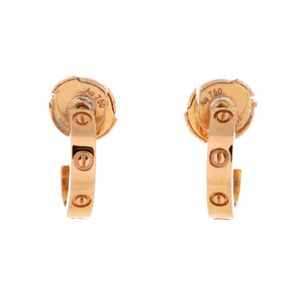Cartier Love Hoop Earrings 18K Rose Gold Small