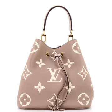 Louis Vuitton NeoNoe Handbag Bicolor Monogram Empreinte Giant MM