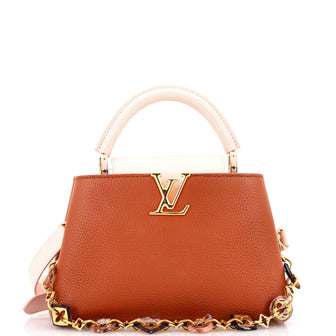 Louis Vuitton Capucines Resin Chain Bag Leather BB