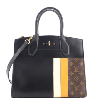 Louis Vuitton City Steamer Handbag Limited Edition Monogram Canvas and Leather MM