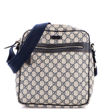 Gucci Front Zip Messenger GG Coated Canvas Medium