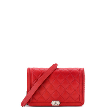Chanel Boy Wallet on Chain Quilted Caviar