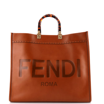 Fendi Sunshine Shopper Tote Leather Large