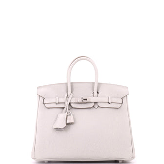 Hermes Birkin Handbag Grey Togo with Palladium Hardware 25