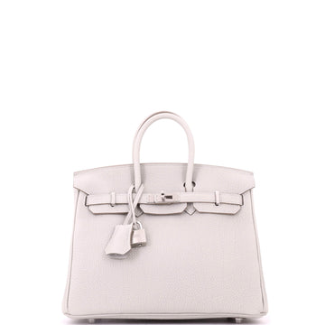 Hermes Birkin Handbag Grey Togo with Palladium Hardware 25