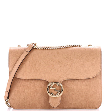 Gucci Interlocking Shoulder Bag Leather Medium